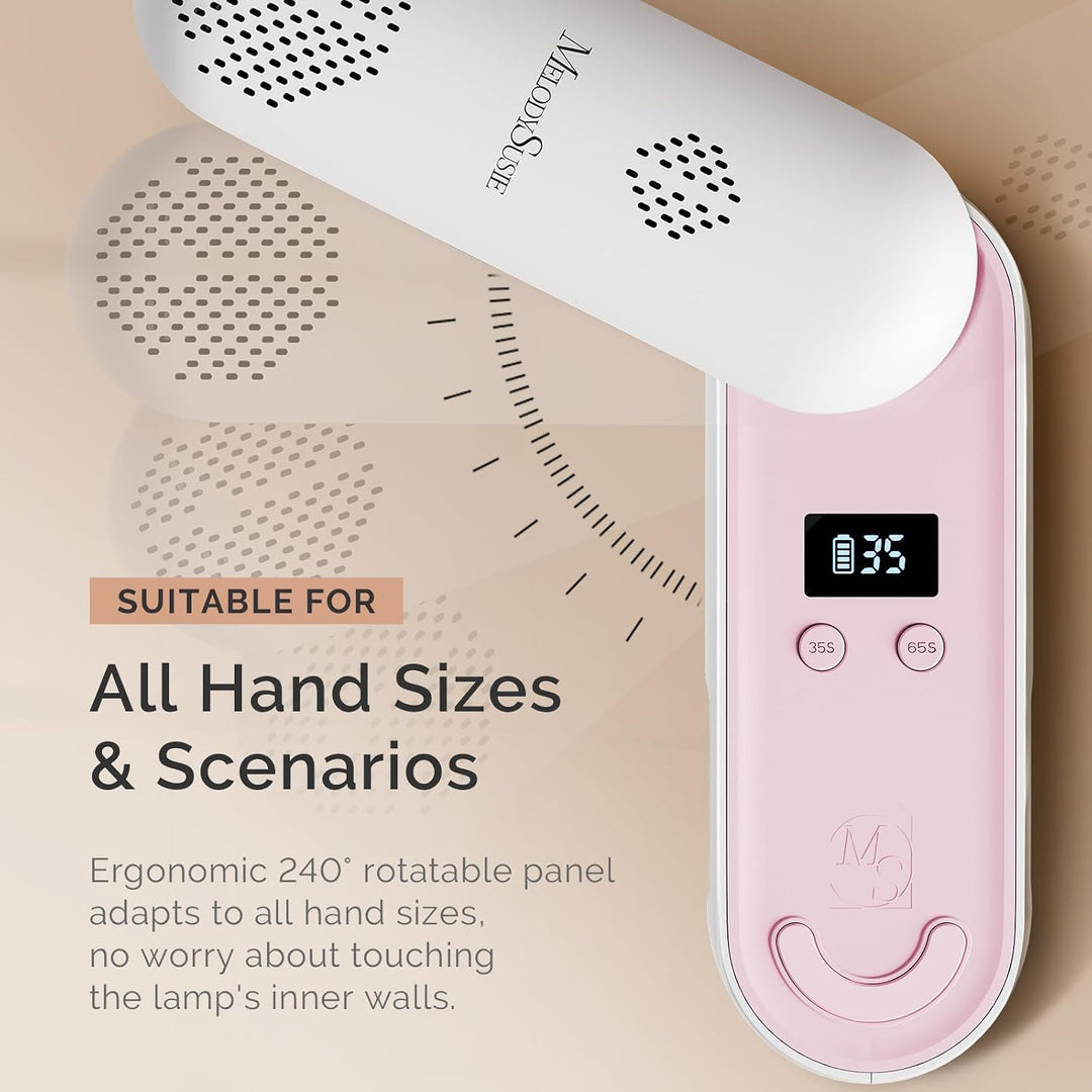 MelodySusie P-PLUS20F - Lámpara de uñas compacta inalámbrica con in...