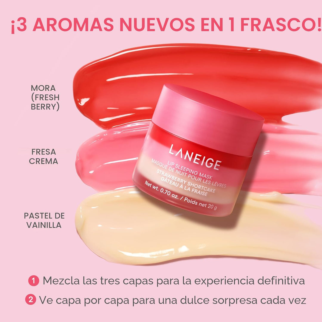 LANEIGE - Mascarilla nocturna para labios: Nutrir, hidratar, vitami...