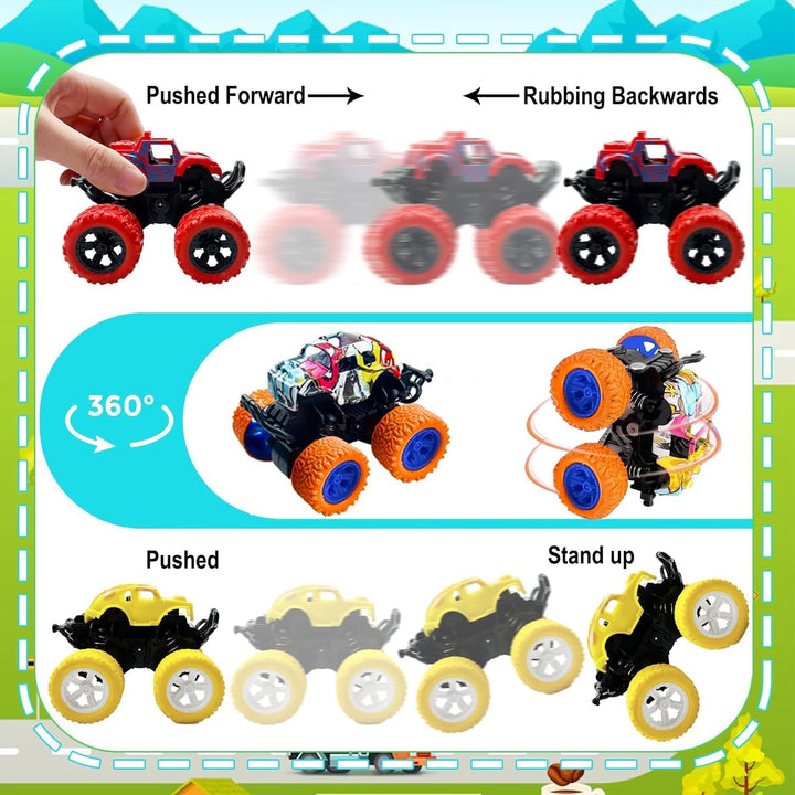Paquete de 6 Mini Camiones Monstruo de Juguete para Niños y Niñas d...