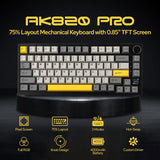 EPOMAKER Ajazz AK820 Pro Teclado mecánico inalámbrico 75% con panta...