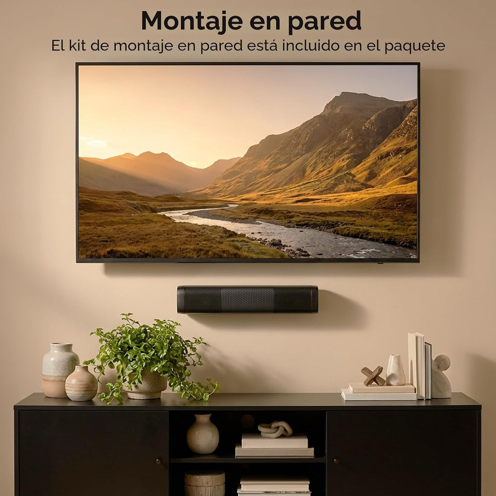 Barra de sonido Saiyin de 11.7 pulgadas, tamaño pequeño y gran potencia, sistema de cine en casa