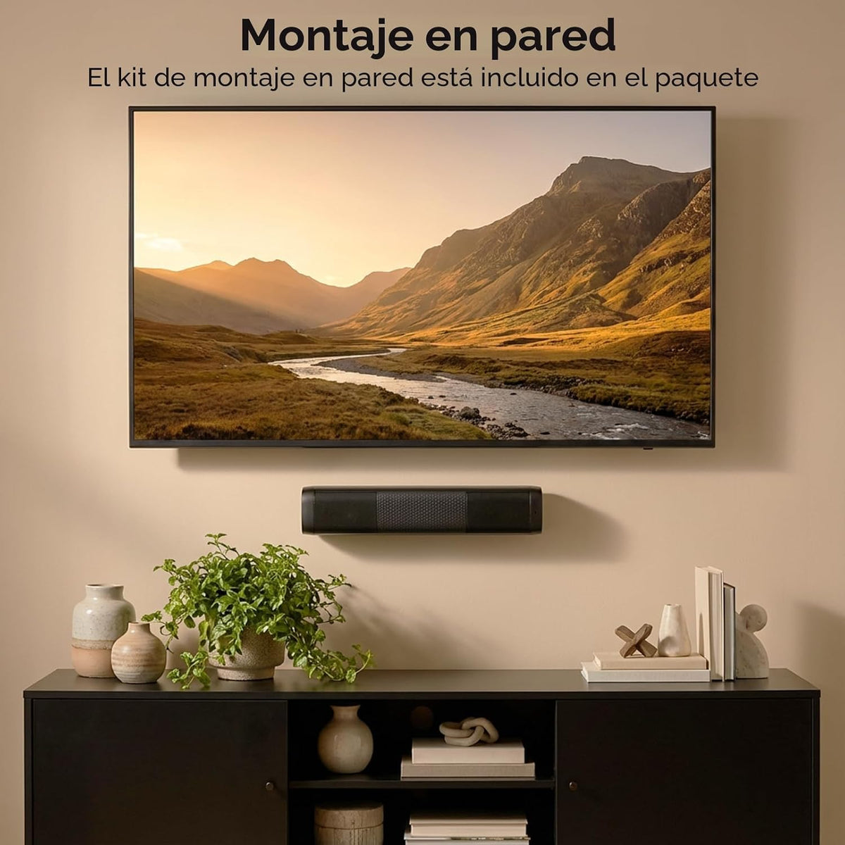 Barra de sonido Saiyin de 11.7 pulgadas, tamaño pequeño y gran potencia, sistema de cine en casa