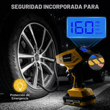 Inflador de neumáticos inalámbrico mejorado, compresor de aire port...