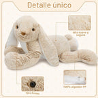 Peluche de conejo gigante de 31 pulgadas, juguete de peluche grande