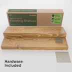 Estantes flotantes de madera natural para pared de 24 pulgadas