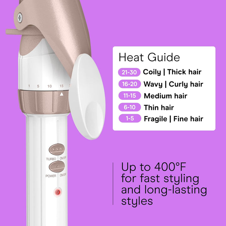 Conair Rizador de cerámica doble de 1 ¼ pulgada, barril de 1 ¼ pulg...