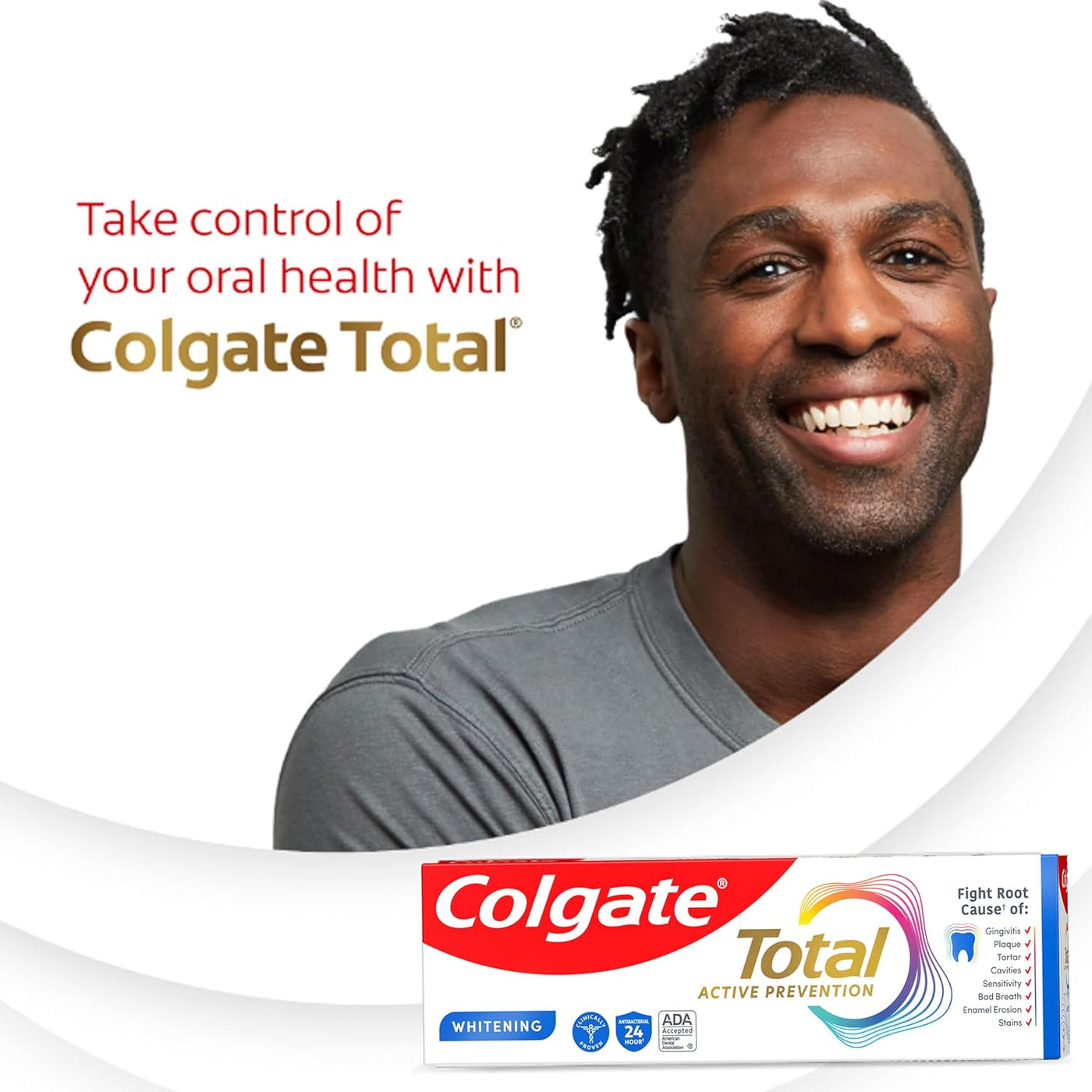 Colgate Total Whitening Pasta de dientes 51 oz paquete de