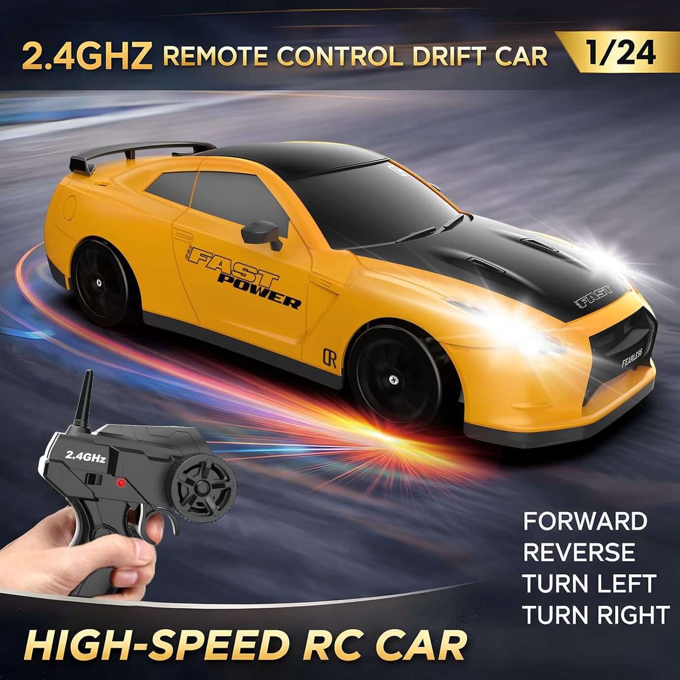 Auto de control remoto RC Drift Car 2.4GHz escala 1:24 4WD 20KM\/H...