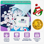 Mini Mahjer Juego de Mahjong americano para principiantes, niños y familias