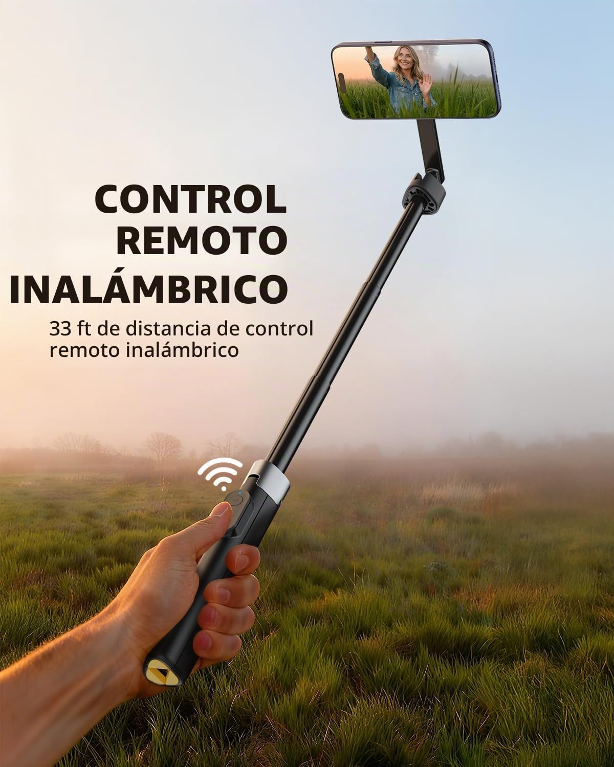TODI Trípode magnético de 60 pulgadas para iPhone, mini palo magnético selfie stick compatible con iPhone serie 12-17 con anillo de metal