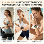 EGQINR GPS Smart Watch para Hombres y Mujeres, 1.32" AMOLED, Seguimiento de Actividad 5ATM