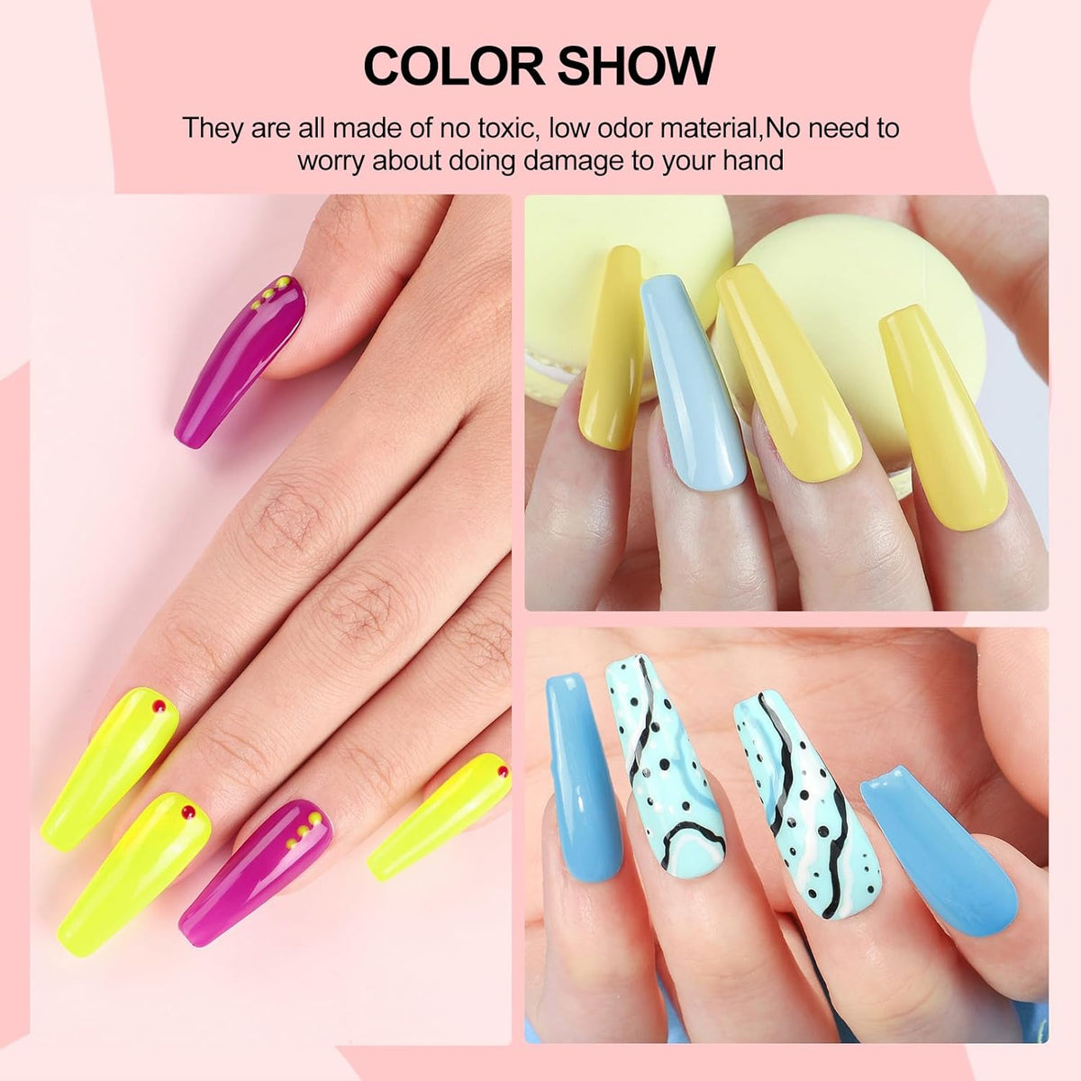 Kit de 53 piezas de esmalte de uñas de gel con luz UV y kit de inic...