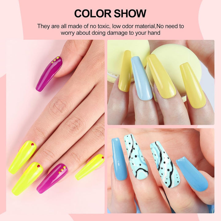 Kit de 53 piezas de esmalte de uñas de gel con luz UV y kit de inic...