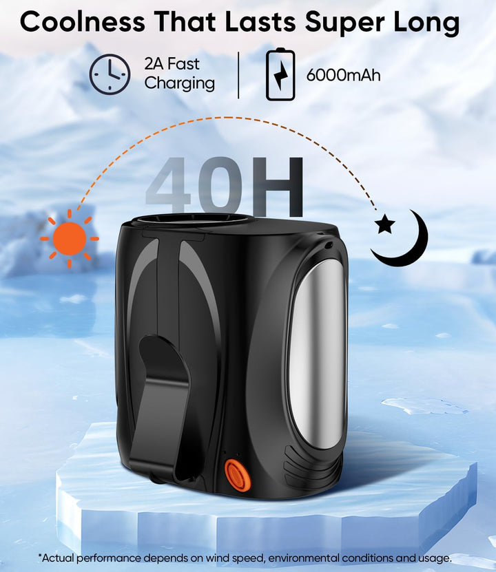 Ventilador de cintura portátil AI, 6 velocidades de 16000 rpm, fluj...