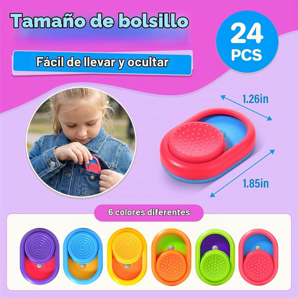 Juguetes magnéticos para ansiedad a granel: 24 piezas de juguete sensorial