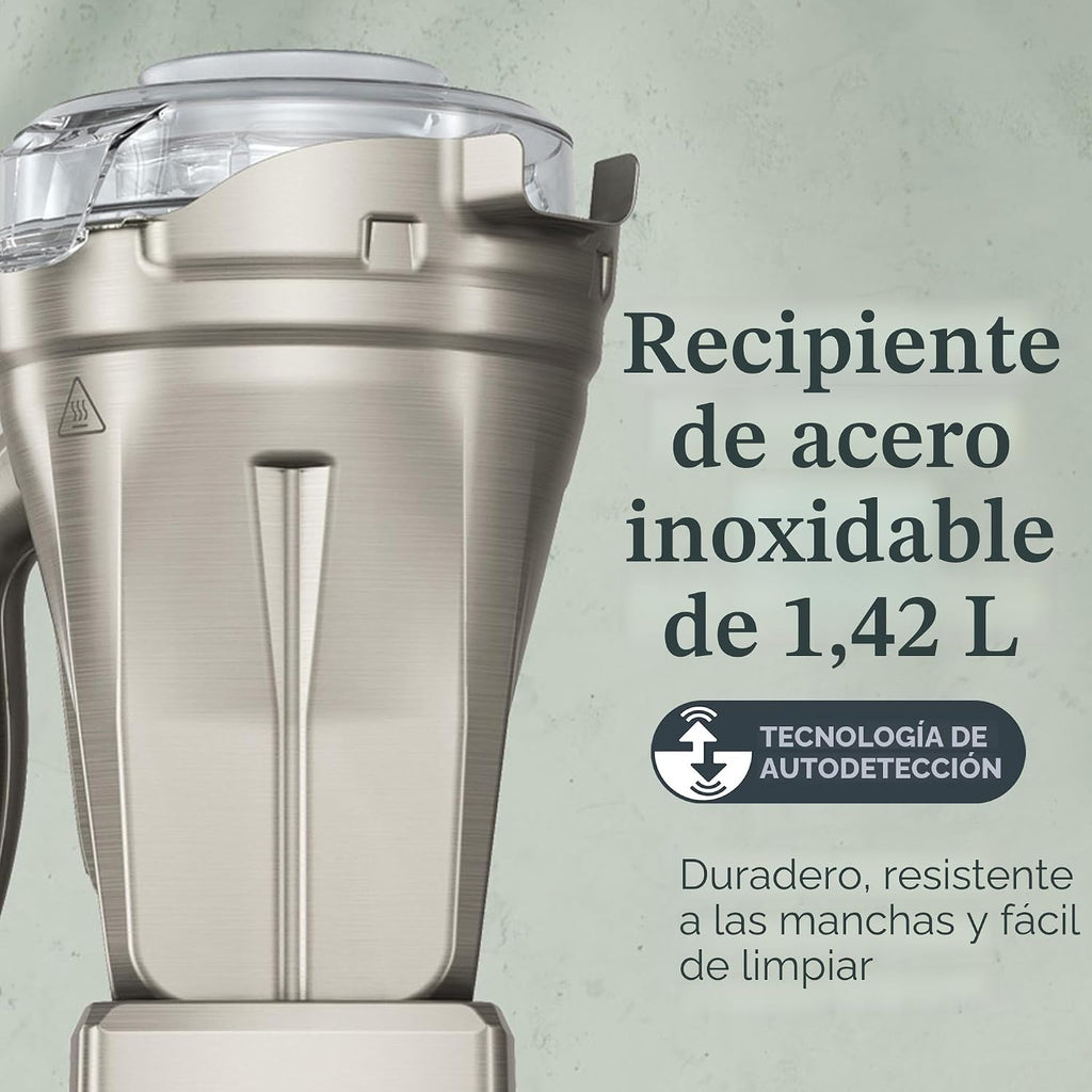 Recipiente de licuadora Vitamix de acero inoxidable de 48 oz. con SELF-DETECT, libre de BPA