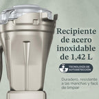 Recipiente de licuadora Vitamix de acero inoxidable de 48 oz. con SELF-DETECT, libre de BPA