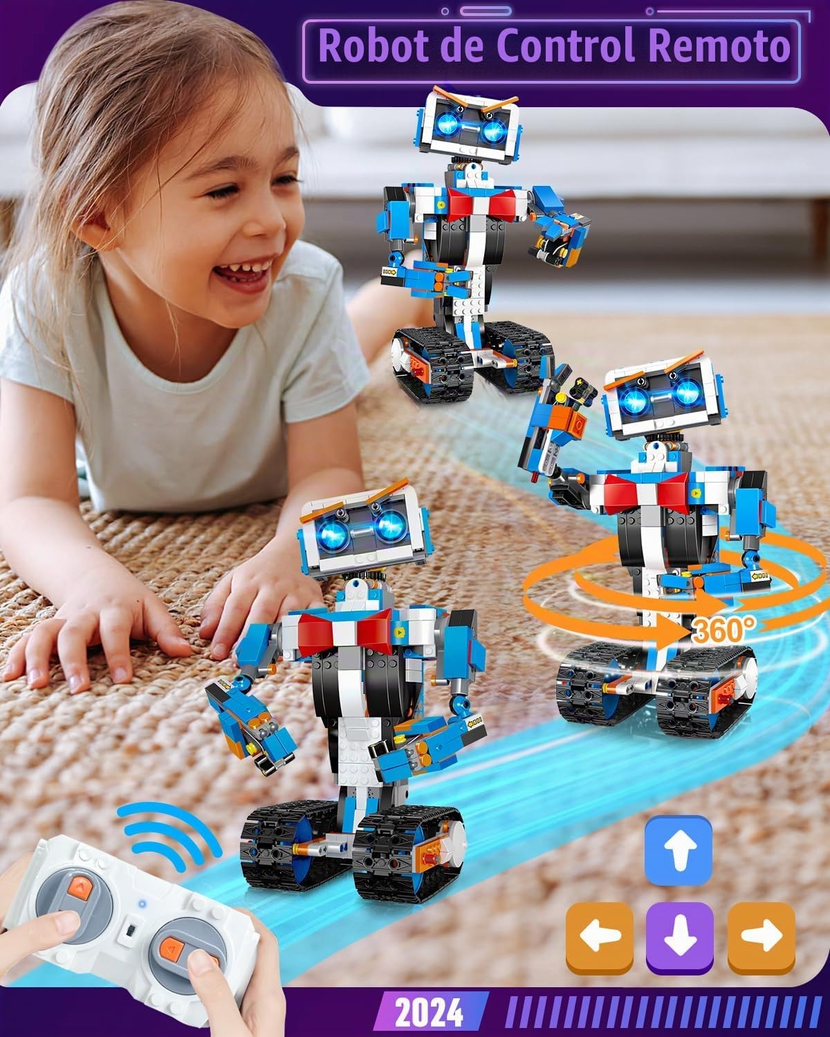 okk STEM Robot Juguetes para niños 8-12, APP RC Control Kit de construcción