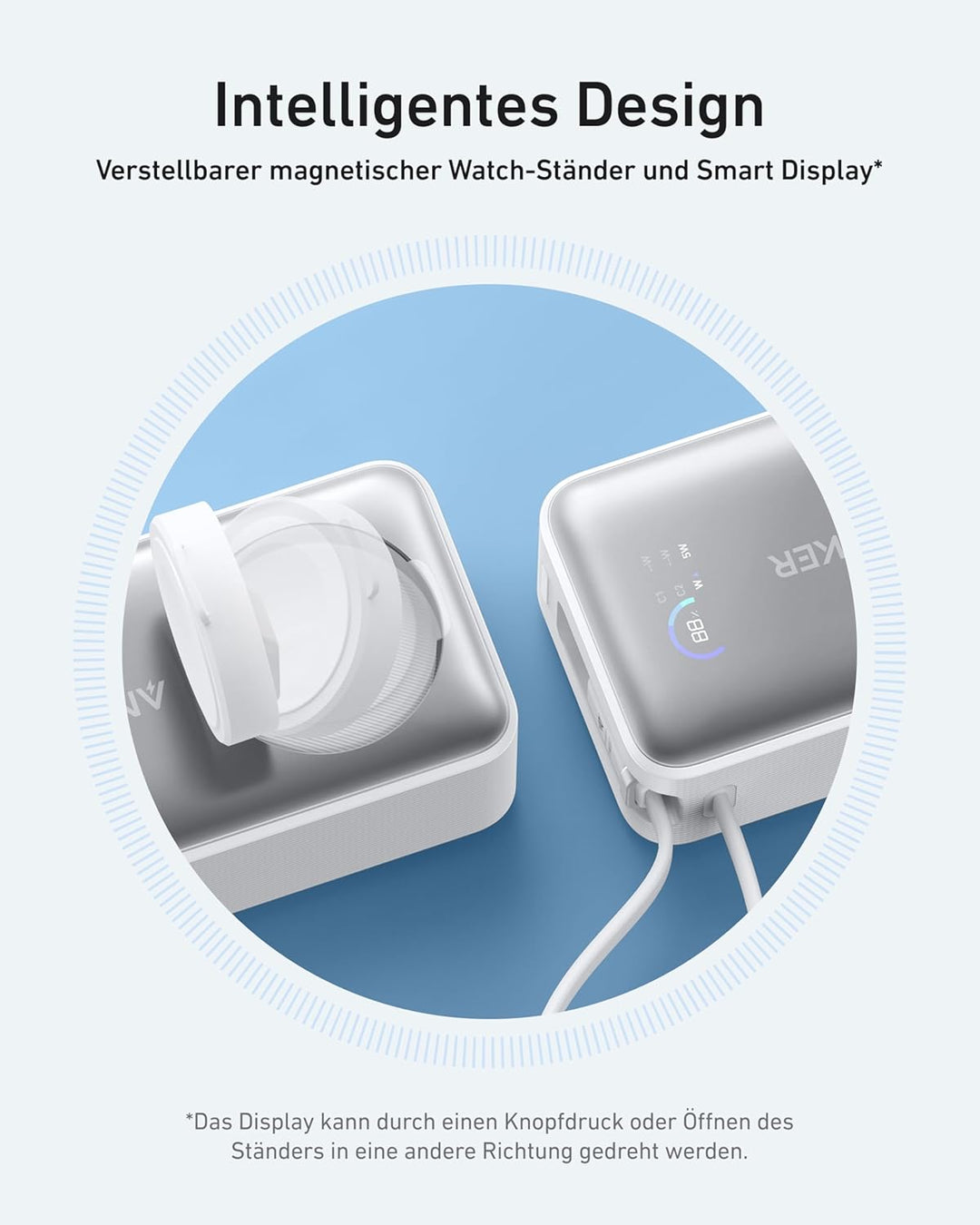 Anker MagGo Power Bank para Apple Watch, batería compacta de 10,000...
