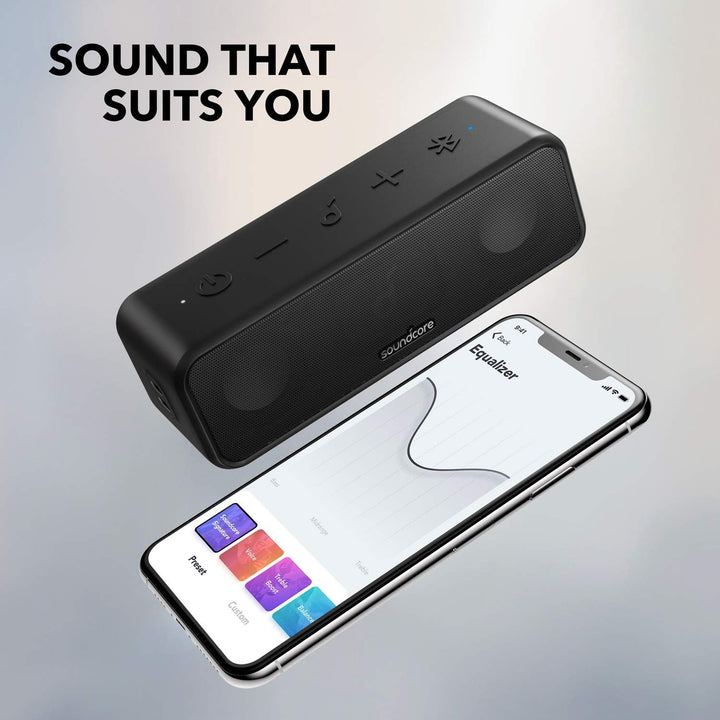 Soundcore 3 altavoces Bluetooth con sonido estéreo, controladores d...