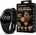 Reloj despertador para personas que duermen pesadas, pulsera vibratoria, reloj de despertador silencioso con rastreador de fitness, contador de pasos, cronómetro, cronómetro, resistente al
