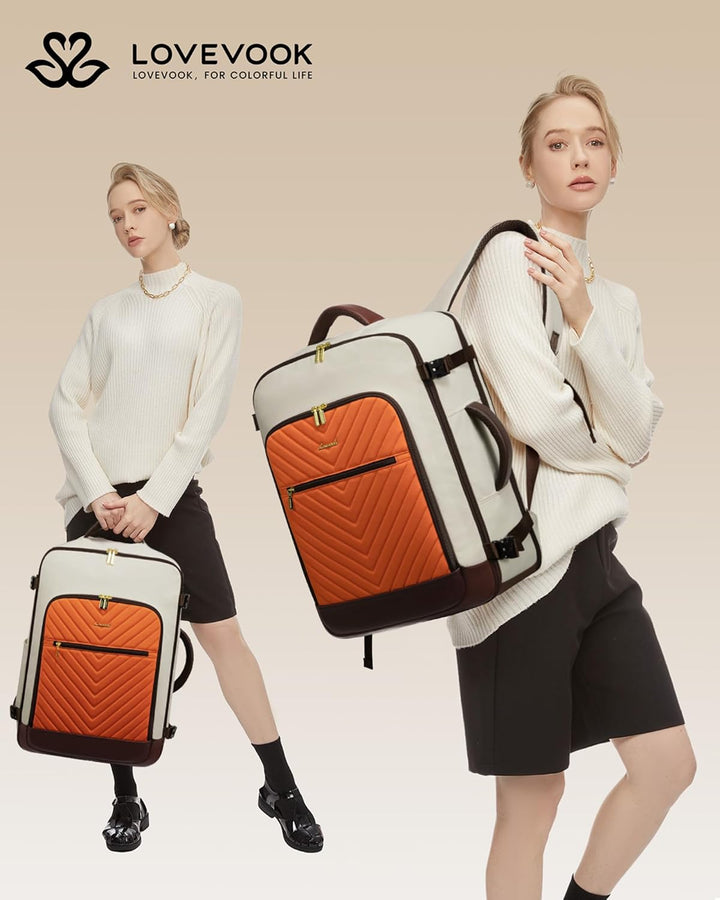 LOVEVOOK Mochila de viaje grande, mochila de mano para aviones, Nar...