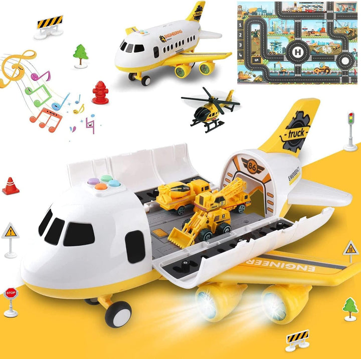 Dwi Dowellin Juego de juguetes de construcción de avión\/alfombra d...