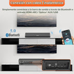 Barras de Sonido Bestisan para TV, Barra de Sonido Pequeña de 16'/50W para TV, Barra de Sonido con Profundidades de Sonido Mejoradas/DSP/Bass+/3EQ, Altavoces de Sonido Surround para TV Funciona con