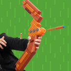 Nerf Minecraft Arco Lanzador de Dardos, Cebado con Cuerda de Retroceso, 8 Dardos N1 Compatible Solo con Lanzadores de Dardos N1, Edades 8+