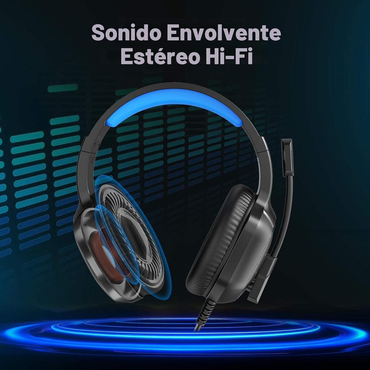 IMYB A36 Auriculares para juegos con micrófono estéreo para PC PS5, Xbox
