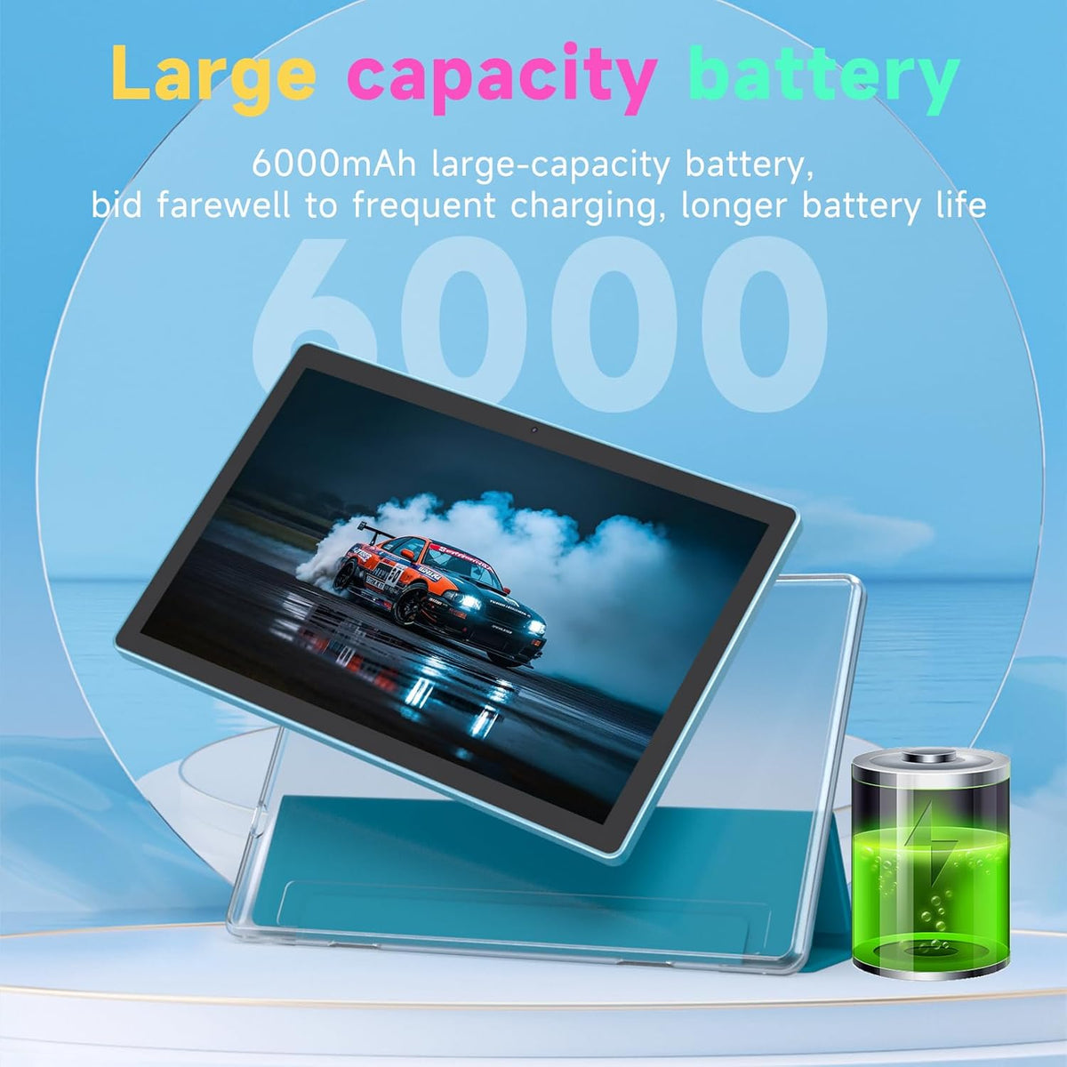 IWEGGO Tablet Android 15 con funda, 10 pulgadas 12GB RAM+64GB ROM\/...