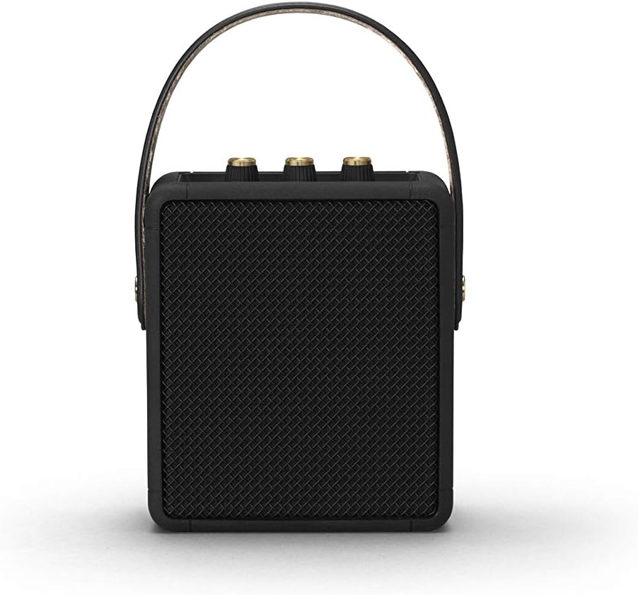 Marshall Stockwell II - Altavoz Bluetooth portátil, negro y latón
