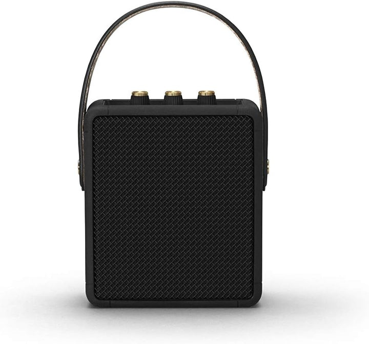 Marshall Stockwell II - Altavoz Bluetooth portátil, negro y latón