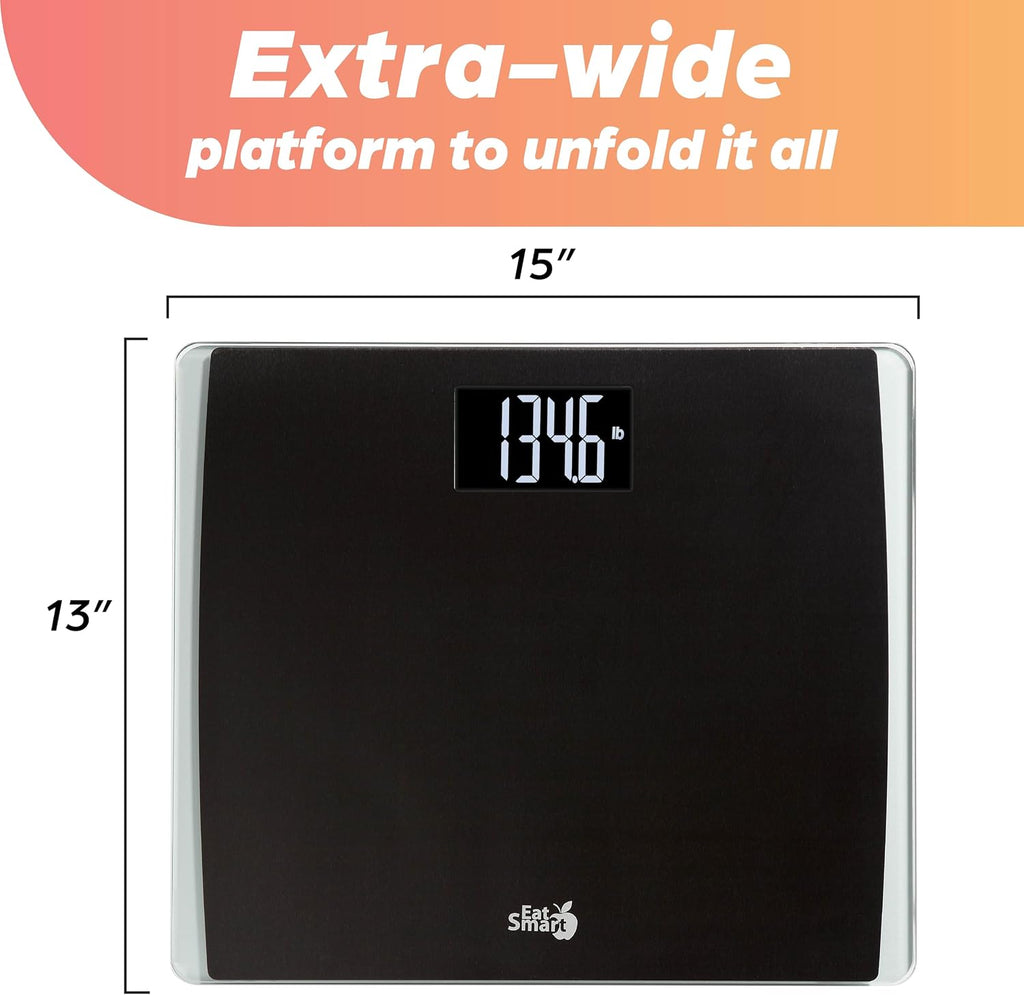 Eat Smart - Báscula digital para peso corporal, 550 libras, plataforma