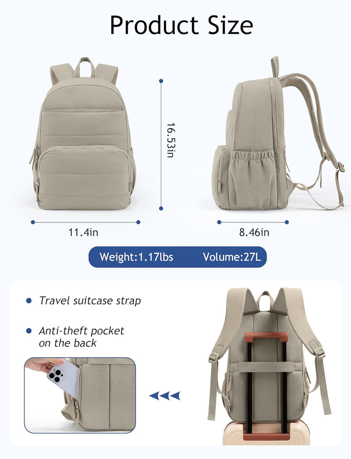 Mochila de viaje Uselike para mujeres, mochila para portátil de 15....