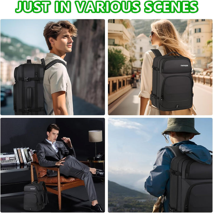 FAFIGER Mochila de viaje para hombres y mujeres \u2013 Mochila de m...