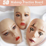 Banugo Tabla facial de práctica de maquillaje, cabeza de maniquí de...
