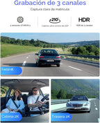 VIOFO A329S 4K+2K+2K Dash Cam cabina delantera y trasera, STARVIS 2 HDR