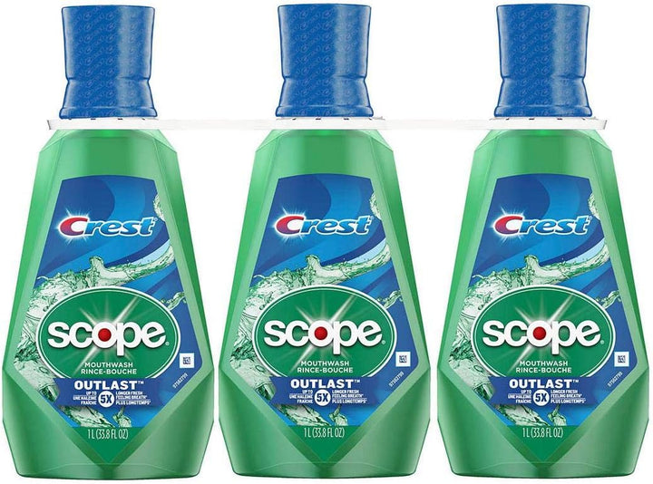 Crest Scope Outlast - Enjuague bucal de menta de larga duración, pa...