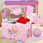Gran Caja de Juguetes, Organizador de Almacenamiento Resistente para Niños, 25" x 13" x 16"