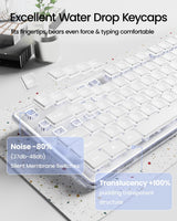 Combo de teclado y mouse inalámbricos con teclas de pudín retroilum...
