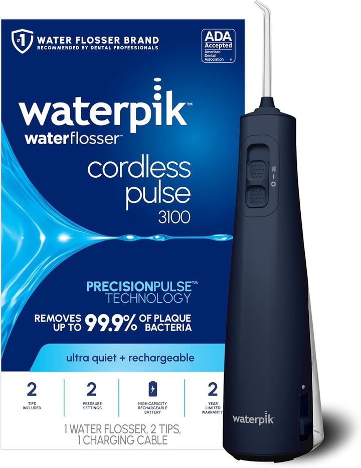 Waterpik Pulse 3100 - Irrigador dental portátil inalámbrico, recarg...