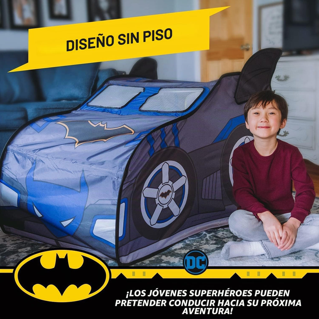 Batman Batmobile Tienda de Campaña Emergente – Casa de Juegos Grande para Interiores para Niños | Se Pliega para un Fácil Almacenamiento con Bolsa de Transporte Incluida | Exclusivo de Amazon – Sunny