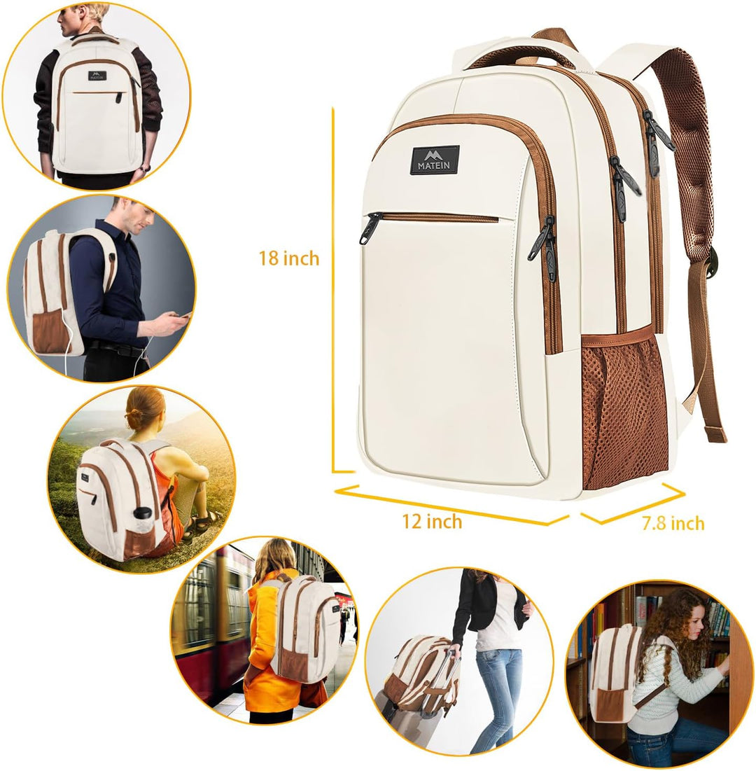 MATEIN Mochila de viaje para laptop de 15.6 pulgadas, bonita mochil...