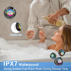 OYIB Altavoz de ducha Bluetooth, altavoz portátil IPX7, sonido HD de 360°