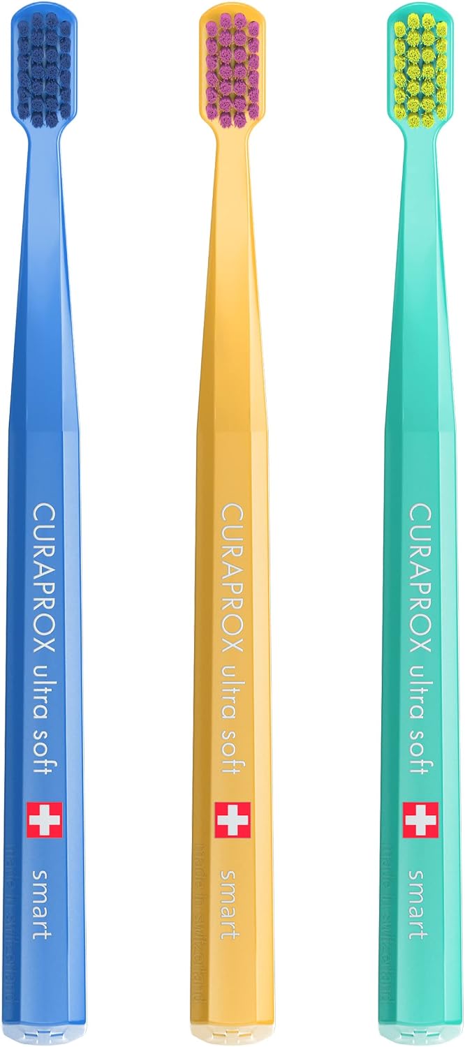 Curaprox CS - Cepillo de dientes inteligente, colores mezclados, pa...