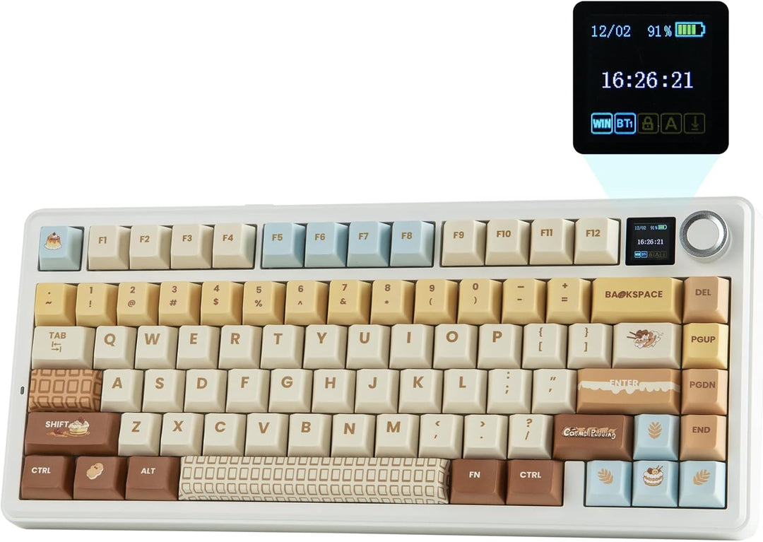 EPOMAKER X Aula F75 MAX Teclado mecánico inalámbrico con pantalla T...