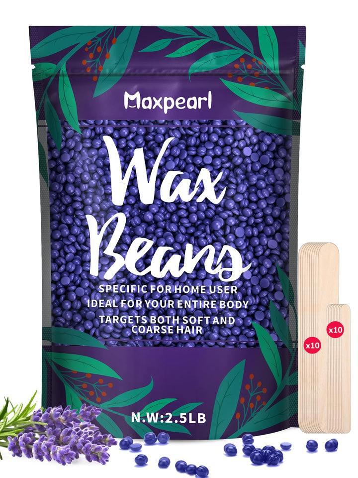 Maxpearl 1.13KG de perlas de cera dura para depilación, fórmula nat...