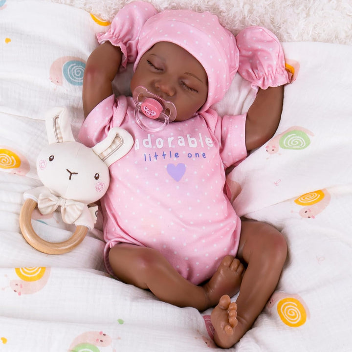 Aori Muñecas realistas Reborn bebé negro - Muñecas de recién nacida...