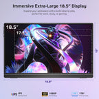 MNN Monitor portátil para juegos de 18.5" 100Hz FHD IPS USB-C H...